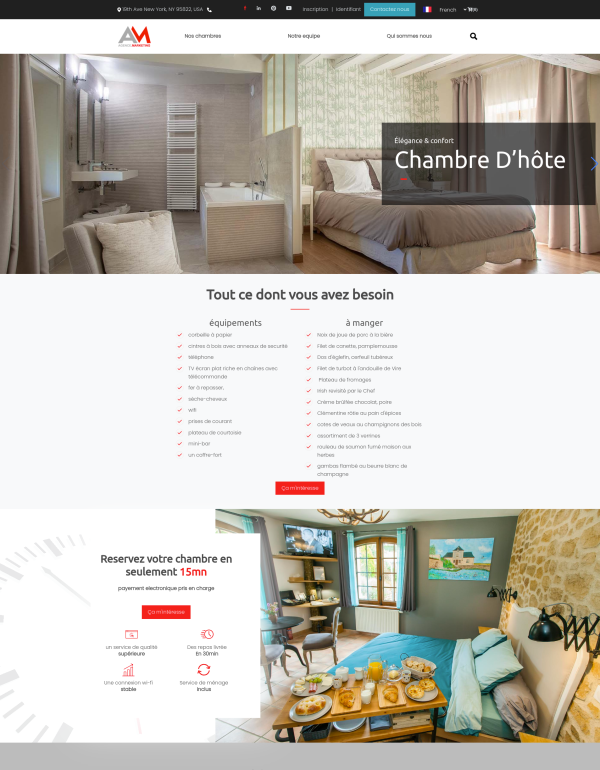 template web site chambre d'hote