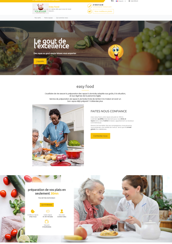 préparation repas à domicile Model #127