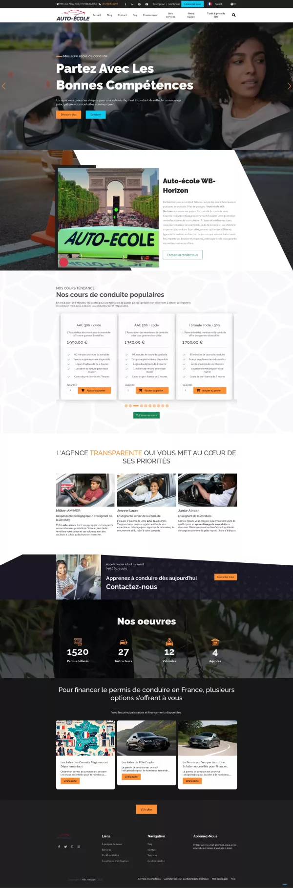 Template auto école