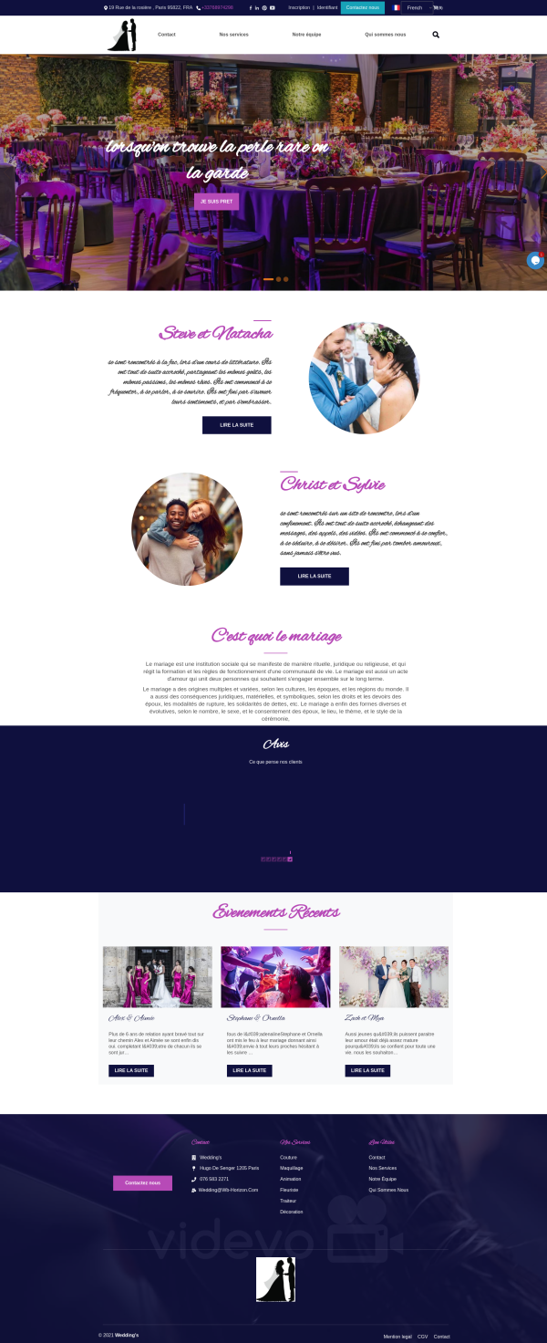 Mariage et evenements