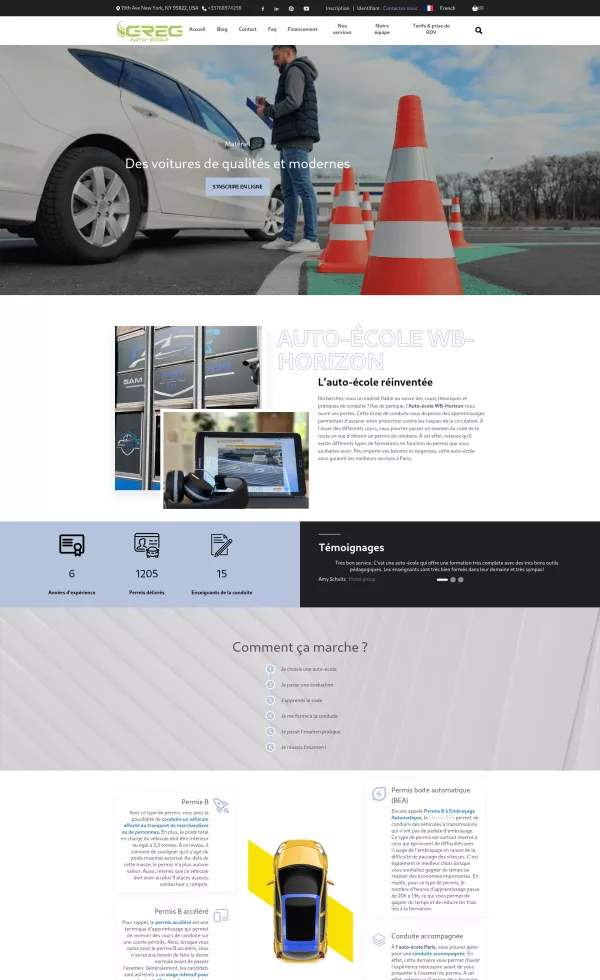 Template auto école